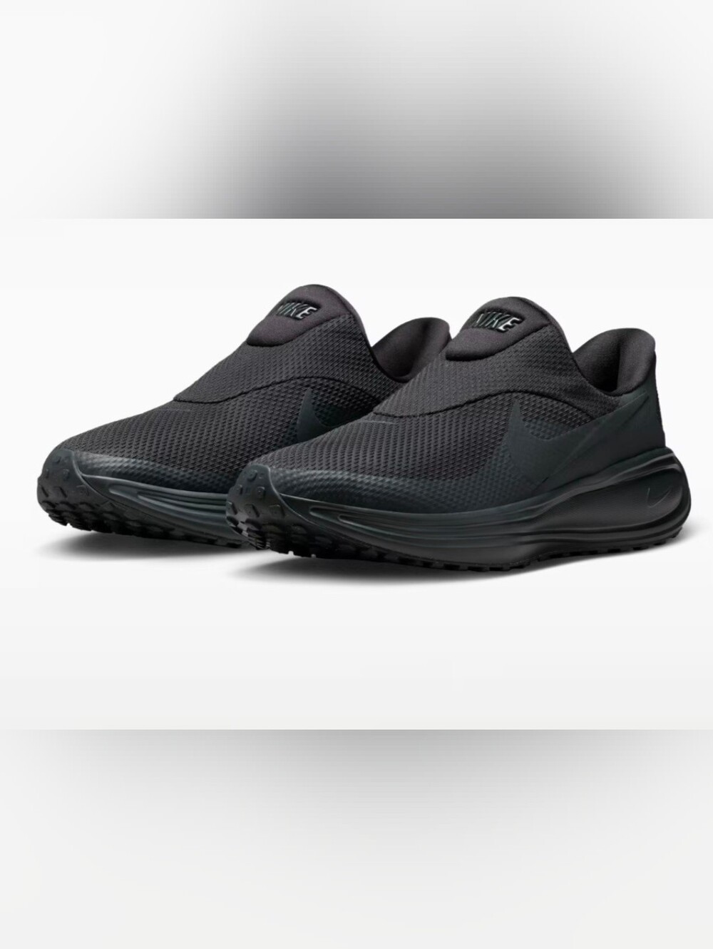 Nike Black Athletic Sneaker with Gray Swoosh